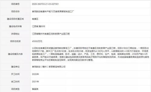投資4.5億元,美克數(shù)創(chuàng)家具智能制造工廠項目落戶南康